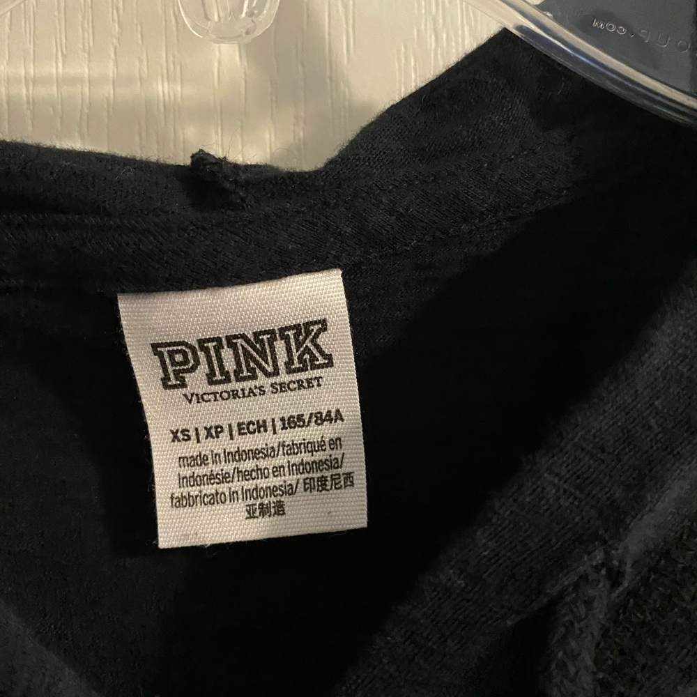 VS PINK lightweight full zip Hoodie. Black. Size xs - Picture 2 of 3